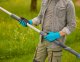 Sekator Gardena GARDENA Cordless Telescopic Pruning Shears HighCut 250/18V P4A Ready-To-Use Set, 18V (dark grey/turquoise, Li-Ion battery 2.0Ah, POWER FOR ALL ALLIANCE) 2