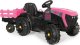 Jamara Jamara Ride-on Traktor Super Load mit Anhänger 12V pink 2