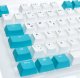 Ducky Ducky Keycap Set, PBT, ISO (DE) - weiß/blau 2