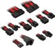 Kolink Kolink Core Pro Braided Cable Extension Kit 12V-2x6 Type 1 - Jet Black/Racing Red 1