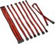 Kolink Kolink Core Pro Braided Cable Extension Kit 12V-2x6 Type 1 - Jet Black/Racing Red 2