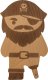 Deska do krojenia Ototo Pirate Board Cutting Board & Knife 1