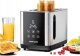 Toster Rommelsbacher Rommelsbacher Toaster Sunny TO 850 (stainless steel/black, 800 watts, for 2 slices of toast) 1
