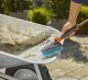 Gardena GARDENA Cleansystem hand brush M hard, washing brush (grey/turquoise, all-round soft plastic strip) 2