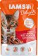 Eukanuba IAMS Delights Adult z wołowiną i marchewką w galarecie 85g kot 1