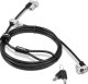 Linka zabezpieczająca Lenovo Kensington NanoSaver Twin Head Nano/MS 2.0 - Sicherheitskabelschloss - Schwarz - 2.4 m 1