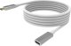 Vision VISION Professional installationstaugliches USB-C-Verlangerungskabel - 30 JAHRE GARANTIE - USB 3.2 Gen 1 5 Gbps - unterstutzt 3-A-Ladestrom - USB-C 3.2 (M) zu USB-C 3.2 (F) - Aussendurchmesser 4,5 mm - 22 + 30 AWG 2 m - Weiss 2