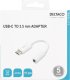 Deltaco USB-C do adaptera 3,5 mm 10 cm aktywny biały USBC-1145 4