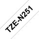 Brother Brother | TZe-N251 Labelling Tape Cassette | Juodas on Baltas | TZe | 8 m 5