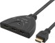 Deltaco DELTACO HDMI Switch, 3 inputs to 1 output, 4K at 60Hz, 0.5m cable, 7.1 audio, Ultra HD, juodas / HDMI-7044 1