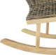 Tectake Rattanowy fotel bujany Rovigo z podnóżkiem Vibo - naturalny 7