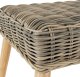 Tectake Rattanowy fotel bujany Rovigo z podnóżkiem Vibo - naturalny 9