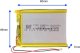 Liter Energy Battery Bateria Akumulator Li-Poly 3500mAh 3.7V JST 705068 2