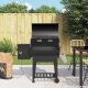 vidaXL Grill na pellet, z dolną półką, czarny, 94 cm, żelazo 1