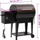 vidaXL Grill na pellet, z dolną półką, czarny, 94 cm, żelazo 9