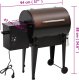 vidaXL Grill na pellet, czarny, 94 cm, żelazo 8