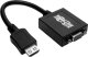 Adapter AV Eaton Tripp Lite HDMI to VGA with Audio Converter Cable Adapter for Ultrabook/Laptop/Desktop PC, (M/F), 6-in. (15.24 cm) - Videoadapter - TAA-konform - HDMI mannlich zu HD-15 (VGA) weiblich - 15.24 cm - Schwarz - 1920 x 1200 (WUXGA) Support 1