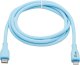 Kabel USB Eaton Eaton Tripp Lite Series Safe-IT USB-C to Lightning Sync/Charge Antibacterial Cable, Ultra Flexible, MFi Certified - USB 2.0 (M/M), Light Blue, 3 ft. (0.91 m) - Lightning-Kabel - 24 pin USB-C mannlich zu Lightning mannlich - 91 cm - Hellbla 2