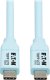 Kabel USB Eaton Tripp Lite Safe-IT USB-C Cable (M/M), Antibacterial, Ultra Flexible, 240W PD Charging, Light Blue, 6 ft. (1.8 m) - USB-Kabel - 24 pin USB-C (M) zu 24 pin USB-C (M) - Thunderbolt 3 / USB 2.0 - 5 A - 1.8 m - geformt, unterstutzt bis zu 240 W 1