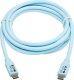Kabel USB Eaton Tripp Lite Safe-IT USB-C Cable (M/M), Antibacterial, Ultra Flexible, 240W PD Charging, Light Blue, 6 ft. (1.8 m) - USB-Kabel - 24 pin USB-C (M) zu 24 pin USB-C (M) - Thunderbolt 3 / USB 2.0 - 5 A - 1.8 m - geformt, unterstutzt bis zu 240 W 2
