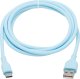 Kabel USB Eaton Tripp Lite Safe-IT USB-A to USB-C Antibacterial Cable, USB 2.0, Ultra Flexible (M/M), Light Blue, 6 ft. (1.8 m) - USB-Kabel - 24 pin USB-C (M) zu USB (M) - USB 2.0 - 91 cm - geformt, bis zu 480 Mbps - Hellblau - fur P/N: U222-004, U222-007 2