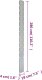 vidaXL Słupki ogrodzeniowe 20 szt, srebrne, 280 cm,stal galwanizowana 9