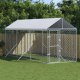 vidaXL Kojec dla psa, z dachem, srebrny, 2x6x2,5 m, stal galwanizowana 1