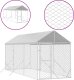 vidaXL Kojec dla psa, z dachem, srebrny, 2x6x2,5 m, stal galwanizowana 2