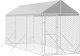 vidaXL Kojec dla psa, z dachem, srebrny, 2x6x2,5 m, stal galwanizowana 3