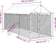 vidaXL Kojec dla psa, z dachem, srebrny, 2x6x2,5 m, stal galwanizowana 4