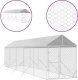 vidaXL Kojec dla psa, z dachem, srebrny, 2x10x2,5m, stal galwanizowana 1