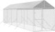 vidaXL Kojec dla psa, z dachem, srebrny, 2x10x2,5m, stal galwanizowana 2
