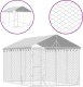 vidaXL Kojec dla psa, z dachem, srebrny, 3x4,5x2,5 m, stal 1