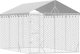 vidaXL Kojec dla psa, z dachem, srebrny, 3x4,5x2,5 m, stal 2