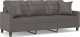vidaXL 3-osobowa sofa z poduszkami, szara, 180 cm, sztuczna skóra 2