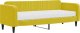 vidaXL Sofa z materacem do spania, żółta, 80x200 cm, aksamit 1