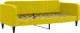 vidaXL Sofa z materacem do spania, żółta, 80x200 cm, aksamit 2