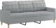 vidaXL 3-osobowa sofa z poduszkami, jasnoszara, 180 cm, tkanina 4