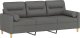 vidaXL 3-osobowa sofa z poduszkami, ciemnoszara, 180 cm, tkanina 3