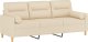 vidaXL 3-osobowa sofa z poduszkami, kremowa, 180 cm, tkanina 3