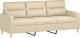 vidaXL 3-osobowa sofa z poduszkami, kremowa, 180 cm, tkanina 4