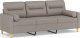 vidaXL 3-osobowa sofa z poduszkami, kolor taupe, 180 cm, tkanina 2