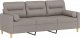 vidaXL 3-osobowa sofa z poduszkami, kolor taupe, 180 cm, tkanina 3