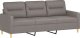 vidaXL 3-osobowa sofa z poduszkami, kolor taupe, 180 cm, tkanina 4