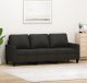 vidaXL Sofa 3-osobowa, czarna, 180 cm, tapicerowana tkaniną 1