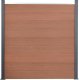 vidaXL Zestaw paneli ogrodzeniowych, brązowy, 180x186 cm, WPC 2