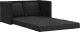 vidaXL Sofa podłogowa 2-w-1, czarna, 122x204x55 cm, aksamit 2