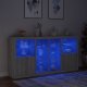 vidaXL Szafka z oświetleniem LED, szary dąb sonoma, 202x37x100 cm 5