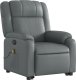 vidaXL Podnoszony fotel masujący, rozkładany, szary, ekoskóra 4