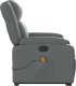 vidaXL Podnoszony fotel masujący, rozkładany, szary, ekoskóra 10